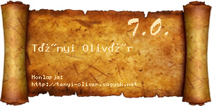 Tényi Olivér névjegykártya