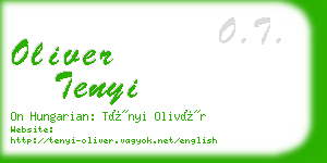 oliver tenyi business card